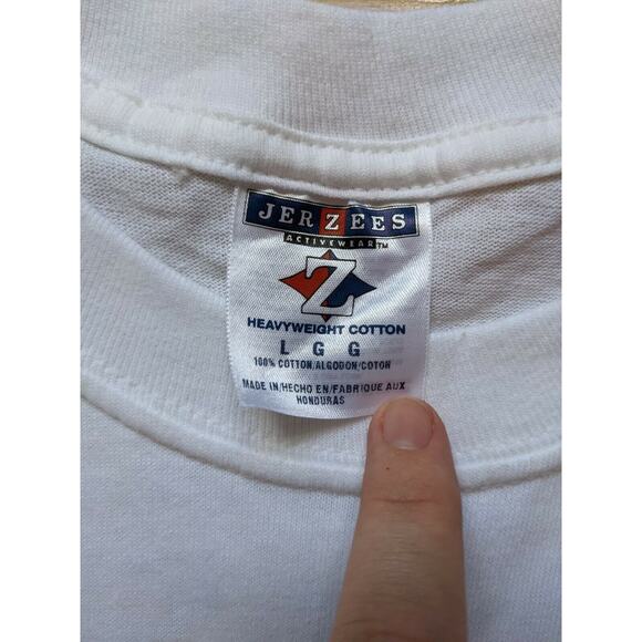 Vintage NASCAR Mike McLaughlin T shirt SZ L White #01 2003 Racing Las Vegas - Picture 3 of 7